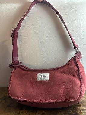 UGG Women's Suede Shoulder Bag in Dusty Rose